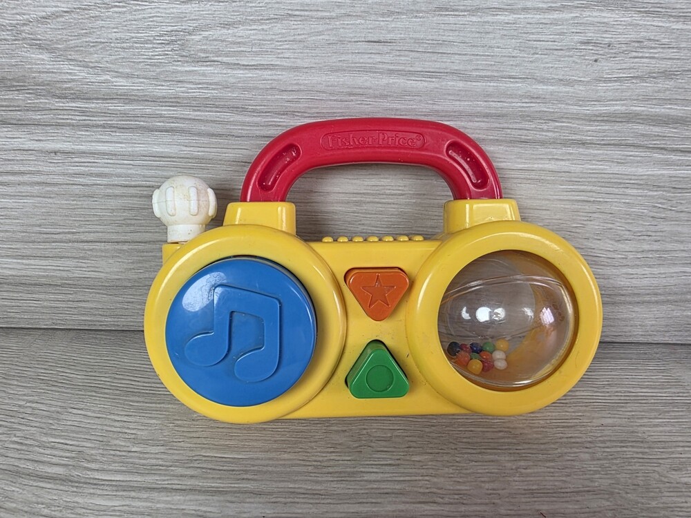 Fisher-Price Surprise Sounds Radio Boombox Retro Musical Primary Colors SU63